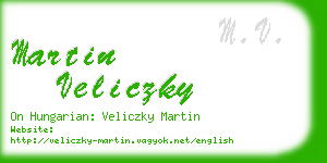 martin veliczky business card